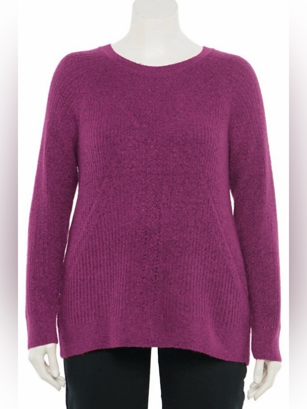 Womens plus 3X Apt 9 sweater NEW $54 sparkles long sleeve
